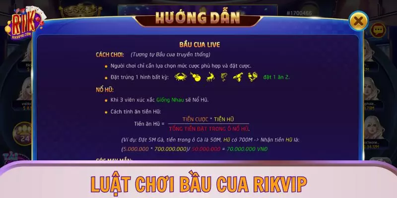 Luật chơi Bầu Cua RIKVIP